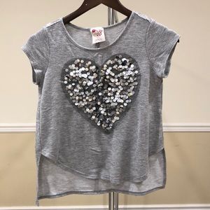 Girls Sparkle Heart Tee